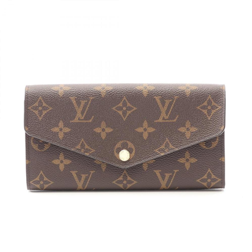Louis Vuitton Portefeuille Sarah Monogram Wallet Canvas Fuschia Pink Brown
